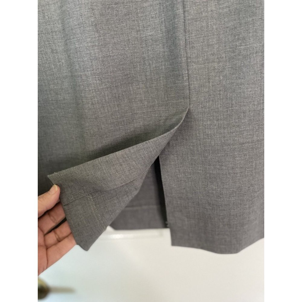Theory Gray Stretch Wool Spandex Pencil Skirt‎ Size 6 Joanie Style Career EUC - Picture 6 of 16